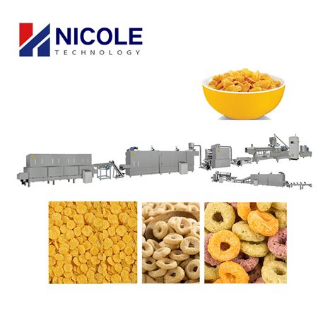 CE Certified Corn Flakes Making Machine Fully Automatic Breakfast