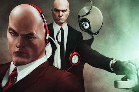 KREA An Expressive Portrait Of Agent 4 7 From Hitman Wearing