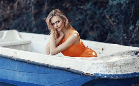 Women Boat Blonde Model Women Outdoors Outdoors Alessandro Di