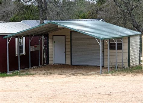 Metal Carport With Enclosed Storage 20x30 Moore Liberty Buildings