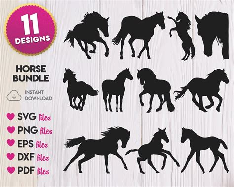 Horse Silhouette SVG, Horse SVG Bundle, Horse Vinyl, Horse Decal, Horse ...