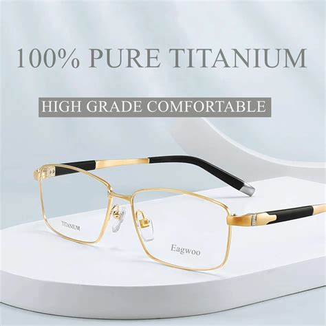 Pure Titanium Eyeglasses Designed High Grade Optical Frame Prescription Spectacle Full Rim