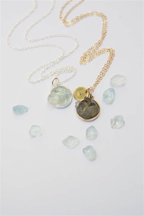 Aquamarine Birthstone Cluster Necklace / March — Bang-Up Betty