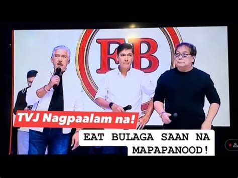 Tito Vic And Joey Nagpaalam Na Sa Tape Inc Eat Bulaga Saan At Kailan