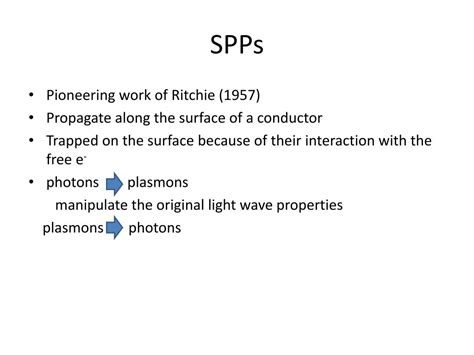 Ppt Surface Plasmon Polaritons Powerpoint Presentation Free Download