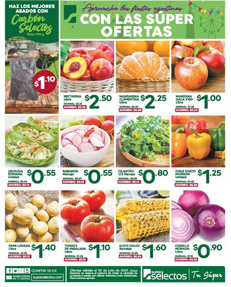 Oferta de Frutas y Verduras en Súper Selectos 30 Julio TuOfertaSV