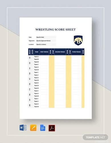 Score Sheet 17 Examples Format Pdf