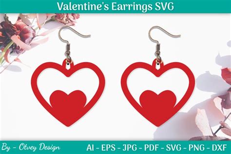 Love Valentine S Earrings SVG Laser Cut Files 3089056