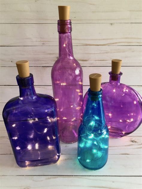 How To Make Colored Bottle Lamps With Mod Podge And Food Coloring