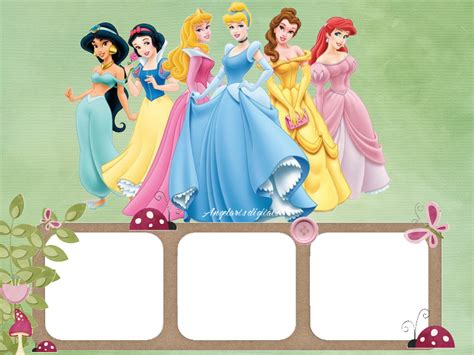 Disney Digital Frames Borders Arts Digitais Moldura Princesas Disney