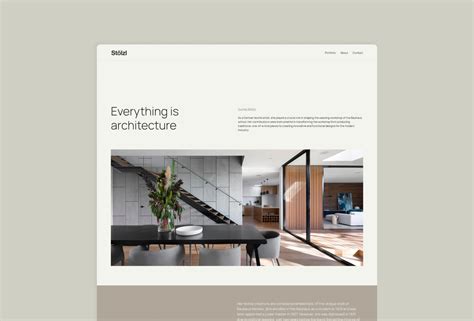 Stölzl Minimal architect website for Framer