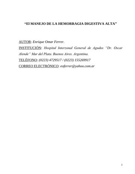 Pdf Normas Para El Manejo De La Hemorragia Manejo De La Hemorragia