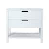 JimsMaison 36 In W X 18 In D X 33 In H Bath Vanity In White With