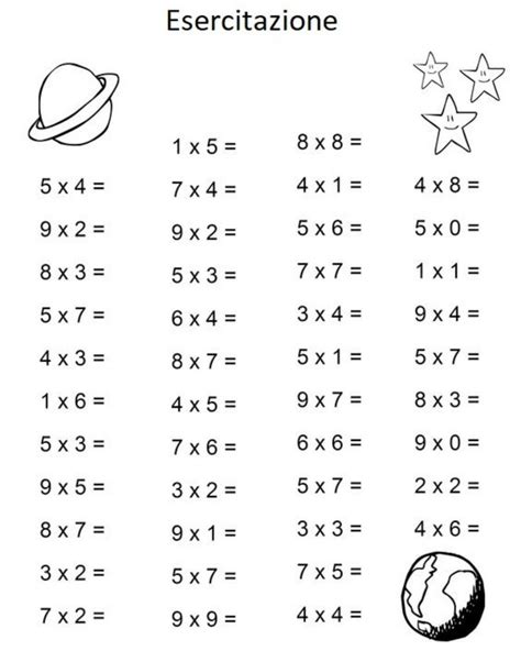 Ripasso Tabelline Interactive Worksheet Math Fact Worksheets Free