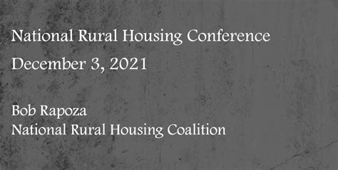 National Rural Housing Coalition