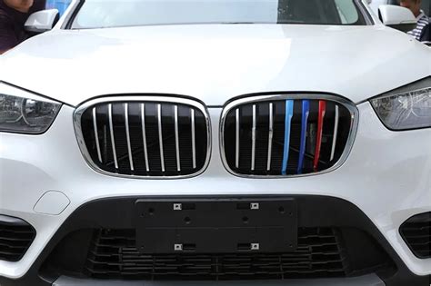 For Bmw X1 F48 Accessories Abs Front Grill Stripes Cover Trim Decoration Sport Stripes Emblems ...