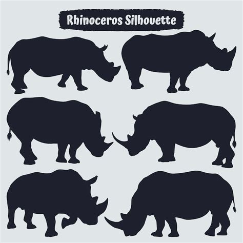 Rhino Silhouette Vector