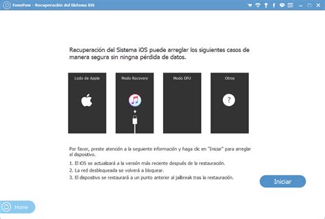 Gu A De Usuario De Fonepaw Recuperaci N De Sistema Ios