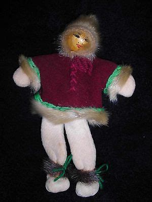 Vintage Antique Native Inuit Eskimo Doll Alaska Alaskan Seal Folk