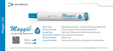 Maggie Autoinjector Product Datasheet Shl Medical