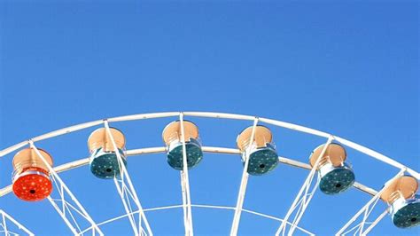 Premium Photo Cropped Image Of Ferris Wheel Against Clear Blue Sky