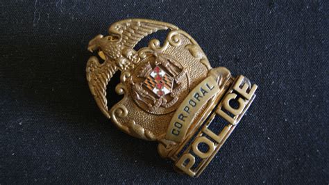 Maryland, State Police Badge, Corporal Police hat badge.Custom made ...