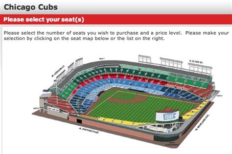 Chicago Cubs Seating Chart With Seat Numbers Two Birds Home