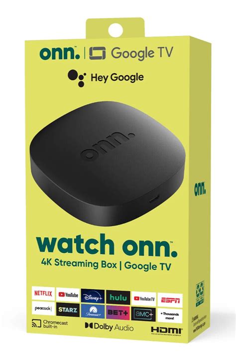 Onn Google Tv K Streaming Box New K Uhd Resolution Brand