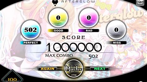 Cytus Chapter M Afterglow Easy Million Master TP 100 YouTube