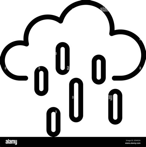 Rainy Weather Icon Outline Rainy Weather Vector Icon For Web Design