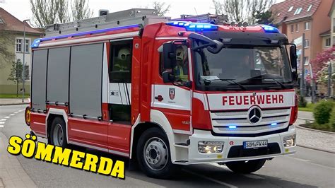 NEUES HLF 20 Feuerwehr SÖMMERDA Einsatzfahrt Vorführung