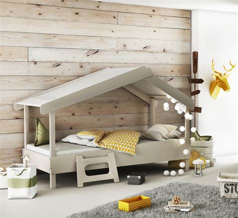 Lit Enfant Cabane Contemporain Coloris Gris Forrest