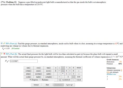 Solved Problem Suppose A Gas Filled Incandescent Chegg