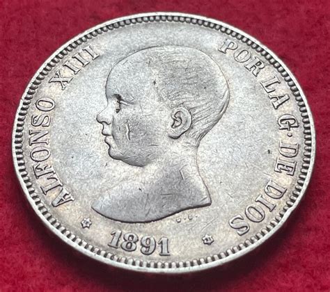 Spain Alfonso XIII 1886 1931 5 Pesetas 1891 8 91 PGM Catawiki