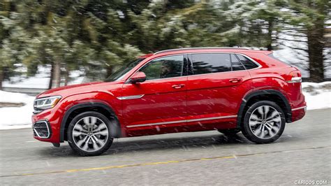 2020 Volkswagen Atlas Cross Sport SEL (Color: Aurora Red) - Side | Caricos