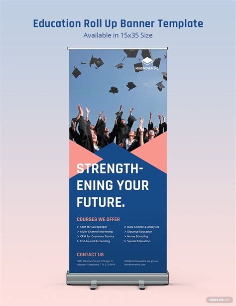 School Education Roll Up Banner Template In Psd Pages Indesign