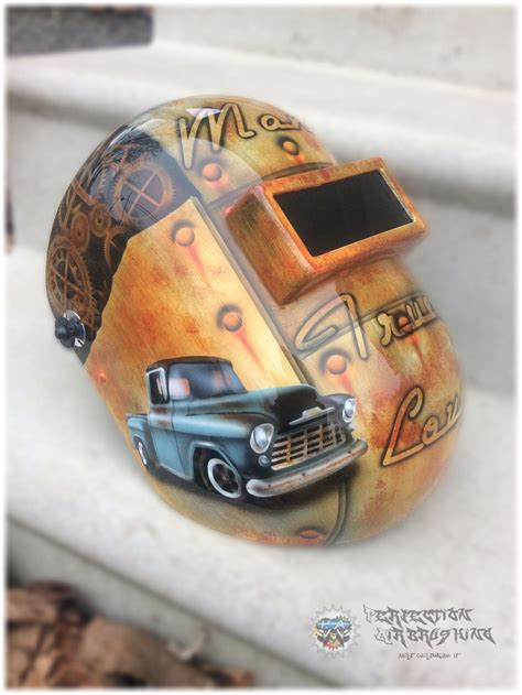 Mans True Love 55 Chevy 65 Impala WELDING Helmet Perfection