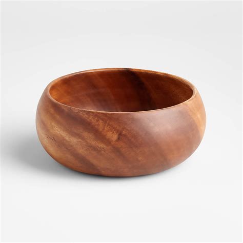 Tondo 8 5 Acacia Wood Serving Bowl Reviews Crate Barrel