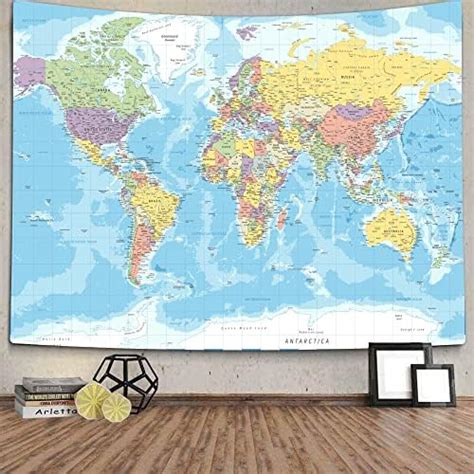 Komar XXL4 038 World Map Mural Multicolor Amazon