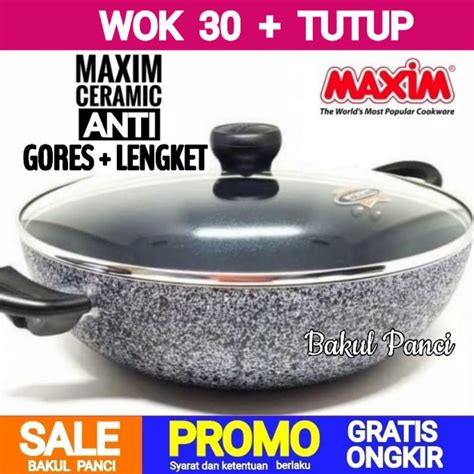 Jual Maxim Ceramic Wok Cm Tutup Maxim Neostone Deep Wok Pan Stir