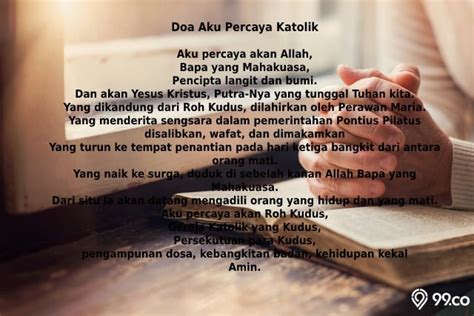 Doa Aku Percaya Katolik Pendek Dan Panjang Terlengkap