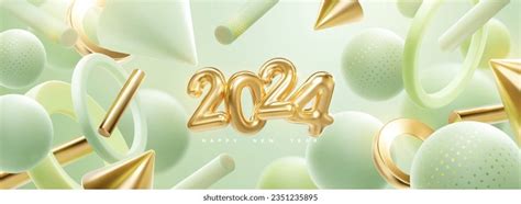 Happy New 2024 Year Holiday Vector Stock Vector Royalty Free