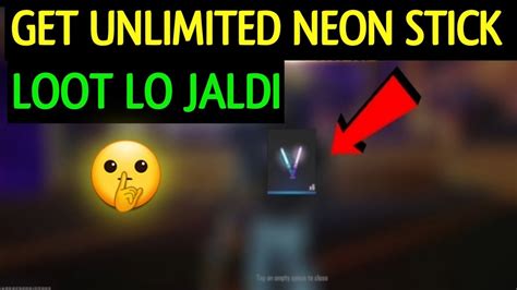 HOW TO GET UNLIMITED NEON STICK TOKEN S IN FREE FIRE NEON STICK