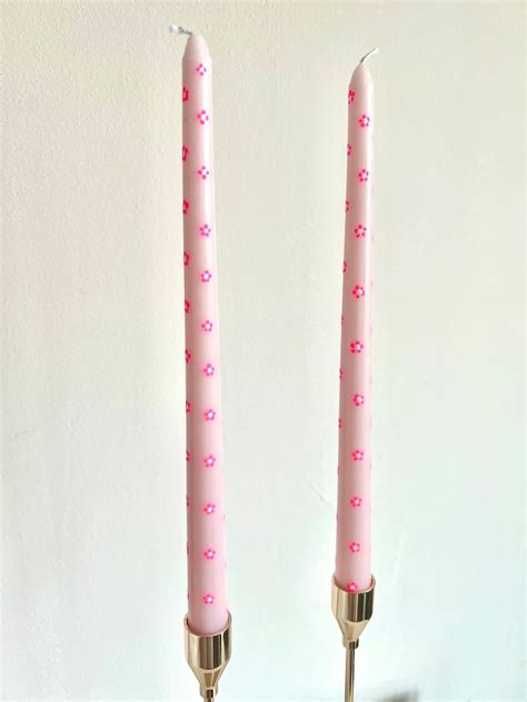 Flowers Candles, Hand Painted, Candlesticks Set, Novelty Candlesticks ...