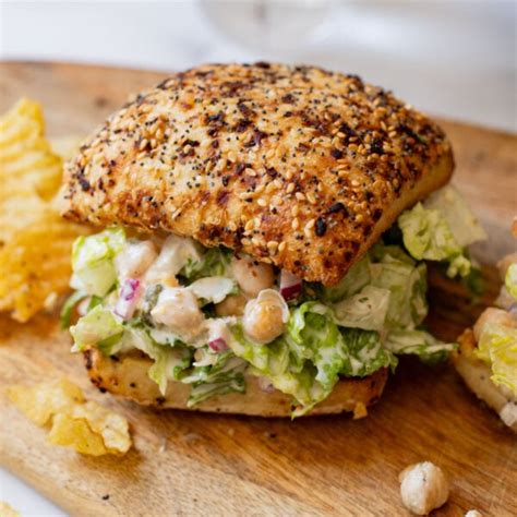 Chickpea Caesar Salad Sandwiches This Savory Vegan