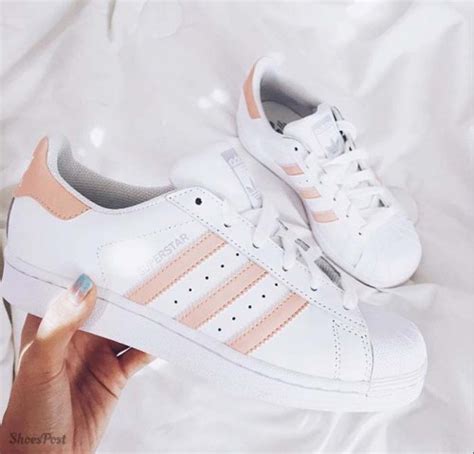 Adidas Superstar Original Fashion Sneaker, White/Pink – Shoes Post