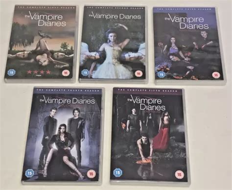 THE VAMPIRE DIARIES Complete Seasons 1 5 25 Disc DVD Boxsets FREE