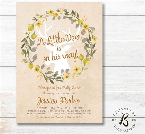 rustic baby shower invitations themes decorations - Mom Resource