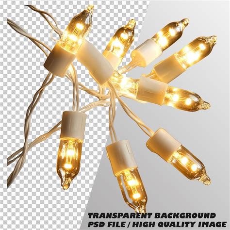 Christmas Decoration Lights Isolated On Transparent Background Psd File