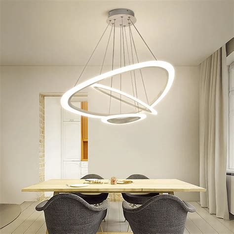 Modern Pendant Lights For Living Dining Room Circle Rings